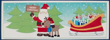 Santa and Rudolf Large Dl by Cheryl French