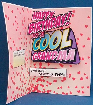 Cool Grandma Pop Up Birthday Card by Cheryl French