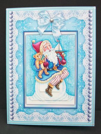 Snowy Santa Pyramid by Cheryl French