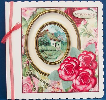 Summer Cottage Topper & Oval Pyramid & Decoupage by Cheryl French