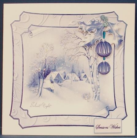 Silent Night Topper with an Insert by Cheryl French