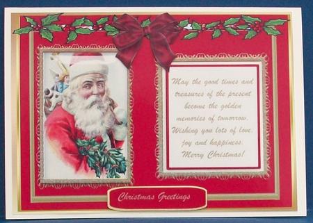 Lovely Vintage Santa and Christmas Verse by Cheryl French