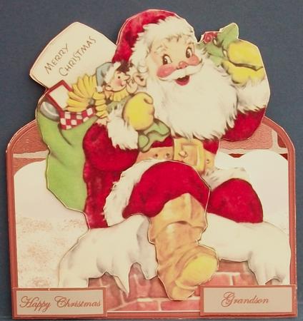 Vintage Santa Over the Edge Card Mini Kit by Cheryl French