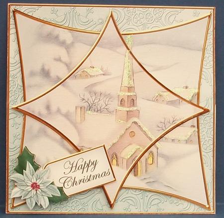 Snow Village Silver 3D Star Card Mini Kit by Cheryl French