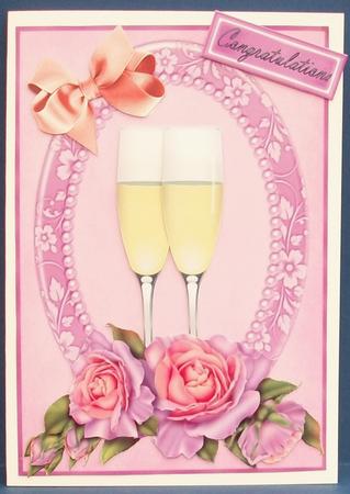 Beautiful Peach & Lilac Rose's with Champagne by Cheryl French