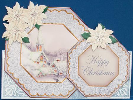 Ice Church Happy Christmas Double Octagon Card Kit by Cheryl French