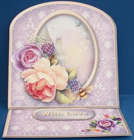 Blackberry Roses Arched Easel Card Mini Kit by Cheryl French