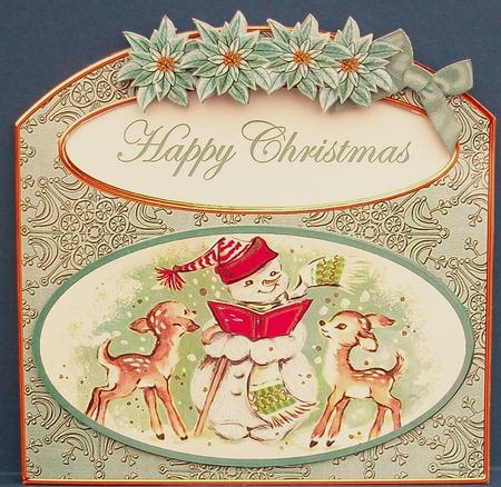 Snowmen Friends Happy Christmas 3D Aperture Card Mini Kit by Cheryl French