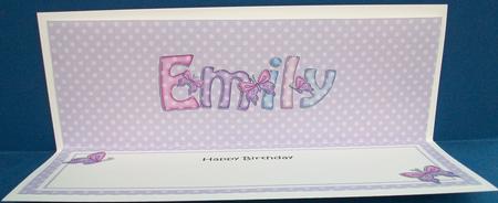 Happy Birthday Emily Matching Large Dl Insert by Cheryl French