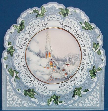 Ice Church m Christmas Happy N Year Picture Doily C & E Kit by Cheryl French