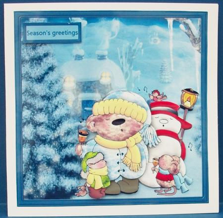 Carol Singers Card with Decoupage by Cheryl French