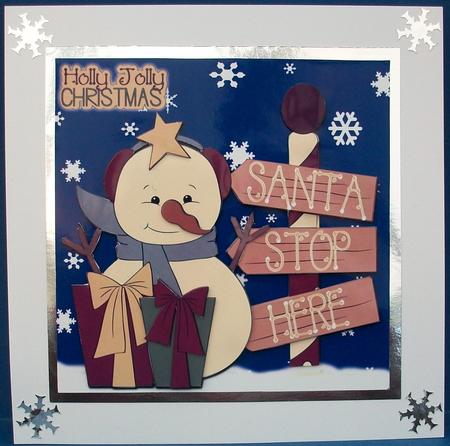 Signpost Snowman 6 x 6 Step by Step Card by Cheryl French
