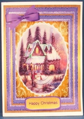 Lovely Christmas Scene in Lilac, Pyramarge by Cheryl French