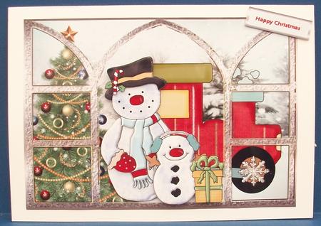 Next Stop Santa's Grotto Window View Card by Cheryl French