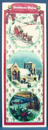 Lovely Long Christmas D.l Card by Cheryl French