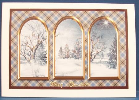 Three Arches Card - Winter Scene by Cheryl French