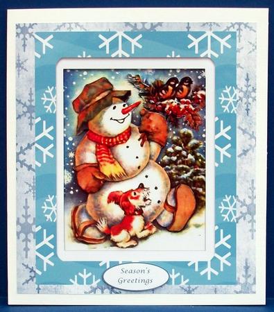 Vintage Snowman & Robins Topper & Decoupage by Cheryl French