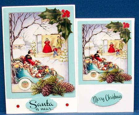 Vintage Santa is Near by Cheryl French