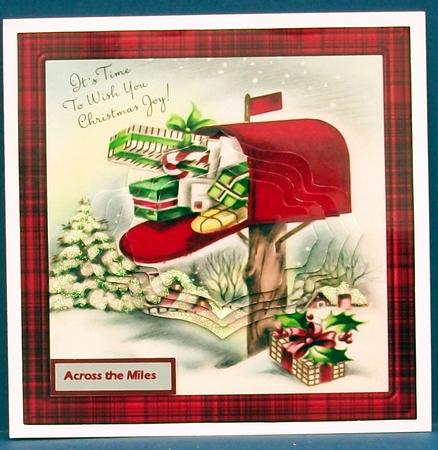 Christmas Post Card with Shaped Layers by Cheryl French