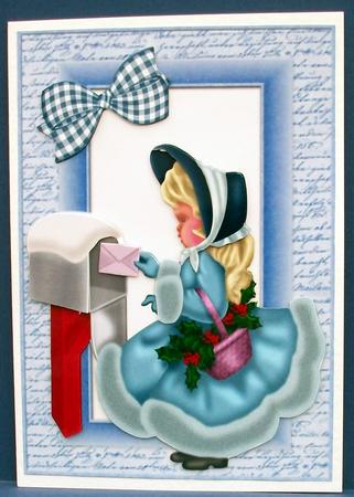 Little Girl Posting Her Letter to Santa by Cheryl French