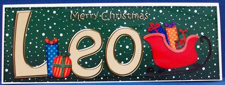 Xmas Leo Sleigh Large Dl & 3D Decoupage by Cheryl French