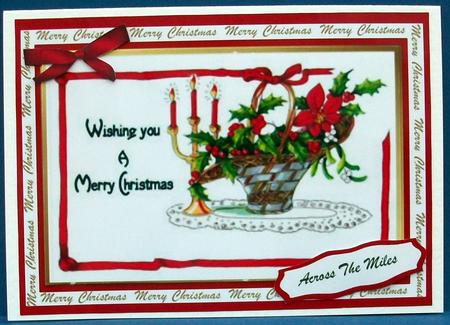Ovely Simple Mery Christmas Topper  by Cheryl French