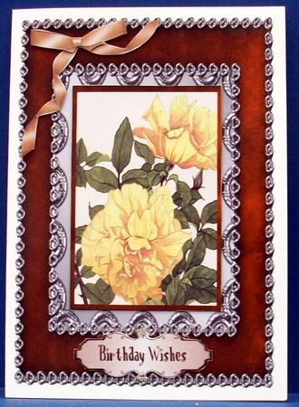Lovely Yellow Rose in a Silver Frame . by Cheryl French