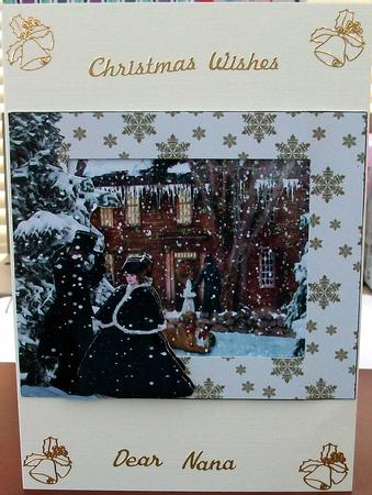 Victorian Christmas 3D Frame Card & Envelope by Cheryl French