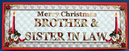 Brother & Sister in Law Large Dl Card Front by Cheryl French