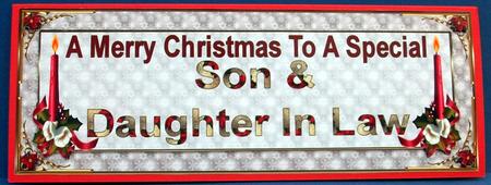 Son & Daughter in Law Christmas Dl Card Front by Cheryl French