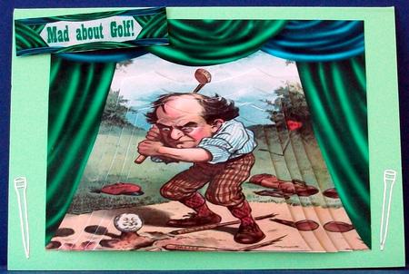 Mad About Golf Curtain Framed Bottom Stacker by Cheryl French