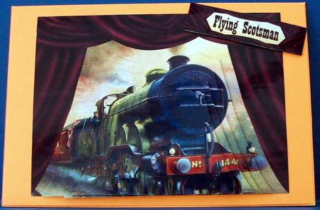Flying Scotsman Curtain Framed Bottom Stacker by Cheryl French