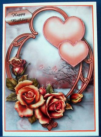 Hearts and Flowers - Copper Roses by Cheryl French