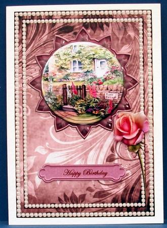 Rose Cottage in Pearl Frame Pyramids by Cheryl French