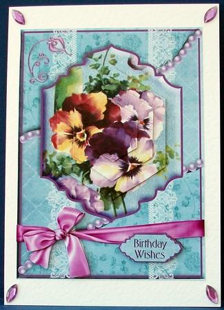 Pearls & Pyramage - Pansy Blue by Cheryl French