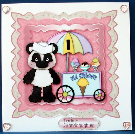 Ice Cream Panda Birthday Quick Card by Cheryl French