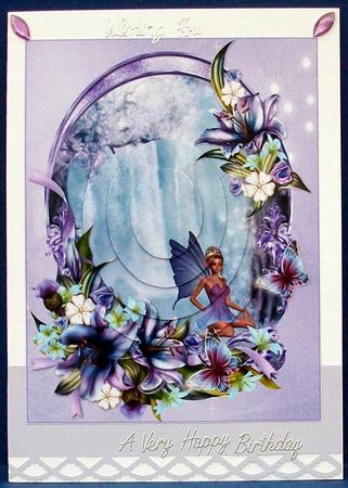 Flowers and Butterflies by the Waterfall Pyramid by Cheryl French