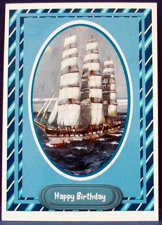 Lovely Tall Ship Sailing the Sea . by Cheryl French