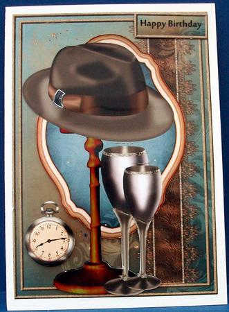 Male Card Gentleman's Hat by Cheryl French