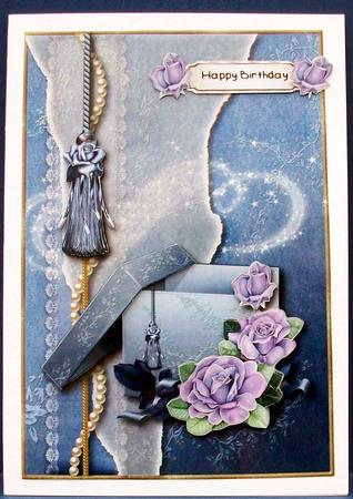 Star Dust & Roses Topper 1 by Cheryl French