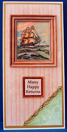 Sailing Ship Age Card by Cheryl French