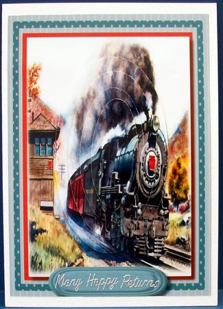 Steam Train Pulling Into the Station , ( Pyramid) by Cheryl French