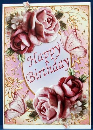 Birthday Pink Roses for That Special Day by Cheryl French