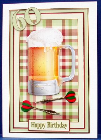 Beerlicious Day Decoupage Age Topper by Cheryl French