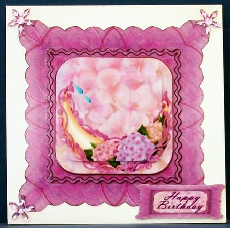 Hydrangea Diamond Scalloped Topper Pyramage by Cheryl French