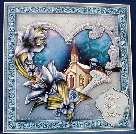 Wynter Lilies 8" Square Card Mini-kit by Cheryl French