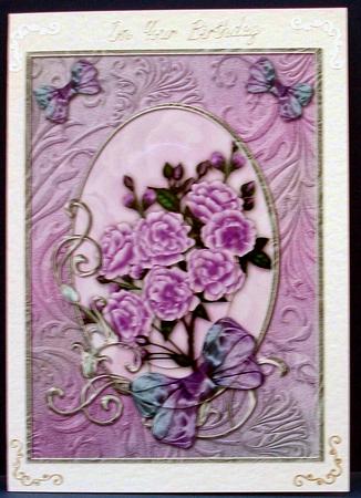Purple Opalescent Bouquet Pyramid by Cheryl French