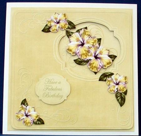 Lemon Hibiscus Matching Birthday Sentiment Label Sheet by Cheryl French
