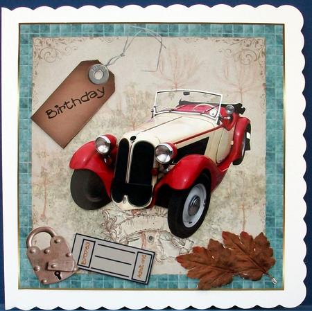 Retirement,birthday Vintage Car by Cheryl French