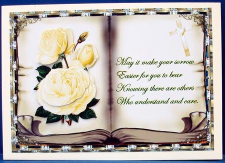 Sympathy Rose Book Topper with Decoupage by Cheryl French